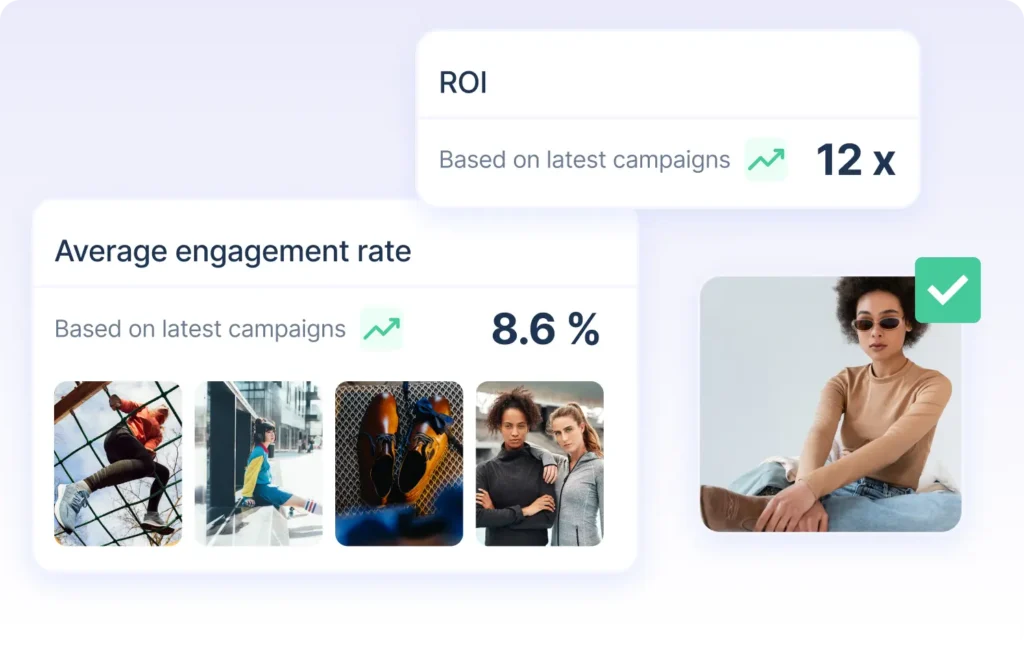 illustration of Upfluence's easy performance tracking dashboard